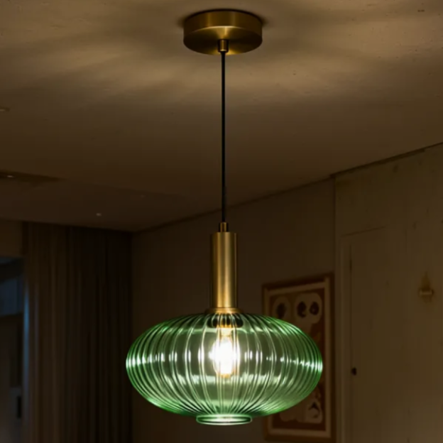 Plafonnier verre vintage