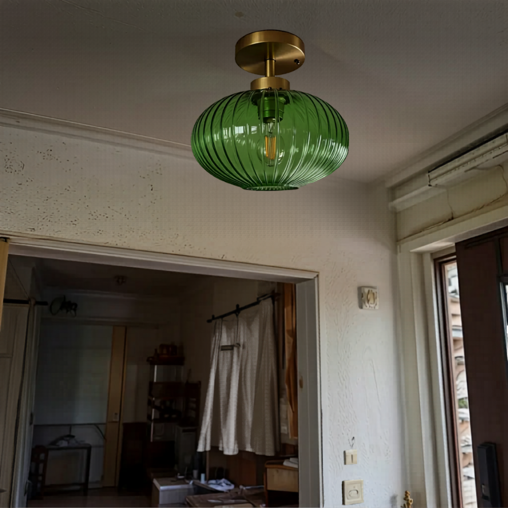 Plafonnier verre vintage