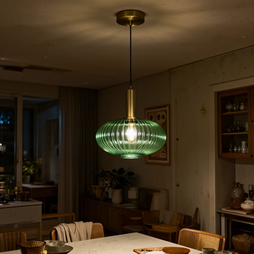 Plafonnier verre vintage