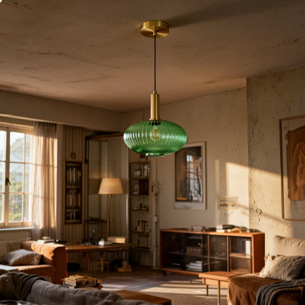 Plafonnier verre vintage